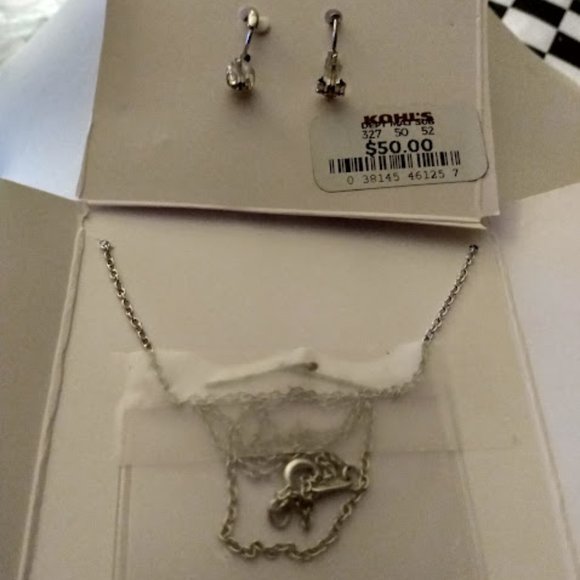 KOHL'S 3pc SET DRAGONFLY COLORFUL CRYSTAL SILVER PLATED NECKLACE + EARRINGS**NEW - Picture 4 of 4